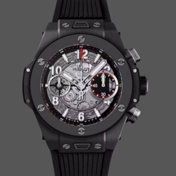 Super Clone Men's Hublot Big Bang Unico Black Magic 42mm 441.CI.1170.RX Men's Transparent