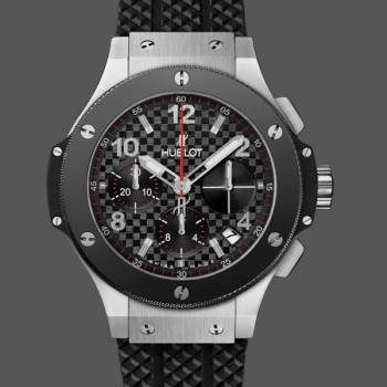 Super Clone Men's Hublot Big Bang 44MM Black Rubber Strap Men’s  301.SB.131.RX Black