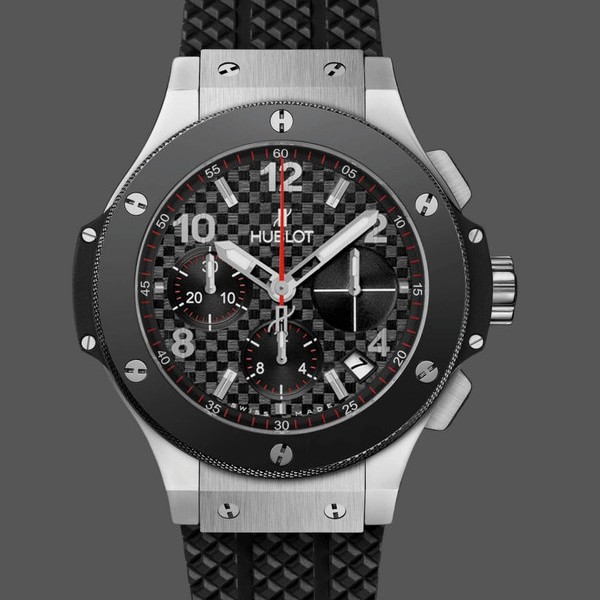 Mens Hublot Big Bang 44MM Black Rubber Strap Men’s  301.SB.131.RX Black Replica Watch Image