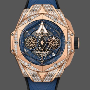 Super Clone Men's Hublot Big Bang-418.OX.5108.RX.1604.MXM20, 45mm, Men’s Blue Transparent