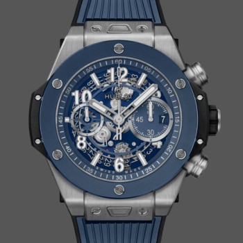 Super Clone Men's Hublot Big Bang-421.NL.5170.RX, 44mm Mat Blue Skeleton Dial