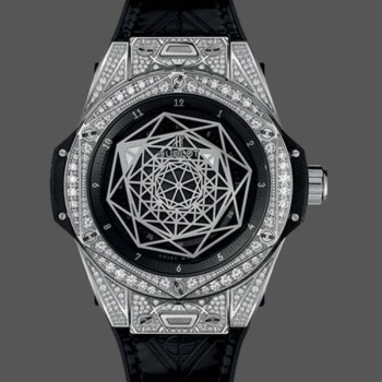 Super Clone Men's Hublot Big Bang 45mm Stainless Steel Men's  465.SS.1117.VR.1704.MXM18 Black