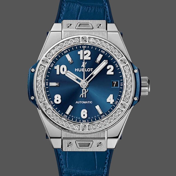 Womens Hublot Big Bang One Click 39mm Ladies Timepiece 465.SX.7170.LR.1204 Blue Replica Watch Image
