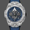 Mens Hublot Big Bang Sang Bleu II Titanium 42MM 418.NX.5107.RX.1604.MXM20 Blue, Transparent Dial Replica Watch Image