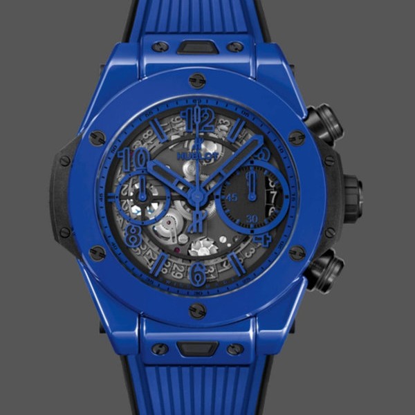 Mens Hublot Big Bang Unico Blue Magic 42mm 441.ES.5119.RX Skeleton Replica Watch Image