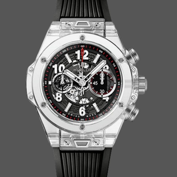 Mens Hublot Big Bang Unico Chronograph 411.JX.1170.RX 45MM Skeleton Replica Image