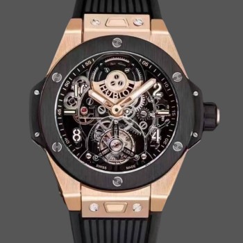 Super Clone Men's Hublot Big Bang Unico Chronograph 45MM HUB6035 Movement Skeleton