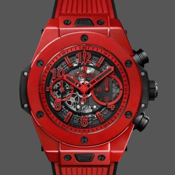 Super Clone Men's Hublot Big Bang Unico Red Magic Ceramic 45mm 411.CF.8513.RX Red