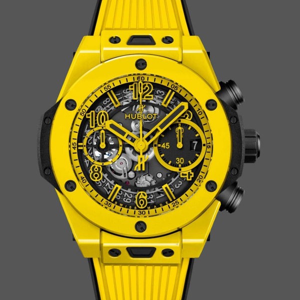 Mens Hublot Big Bang Unico Yellow Magic 42mm 441.CY.471Y.RX Skeleton Replica Watch Image