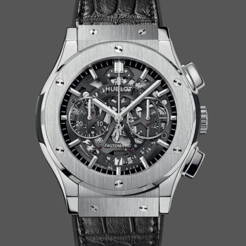 Super Clone Men's Hublot Classic Fusion 45mm Ceramic & Titanium - 525.NX.0170.LR Black