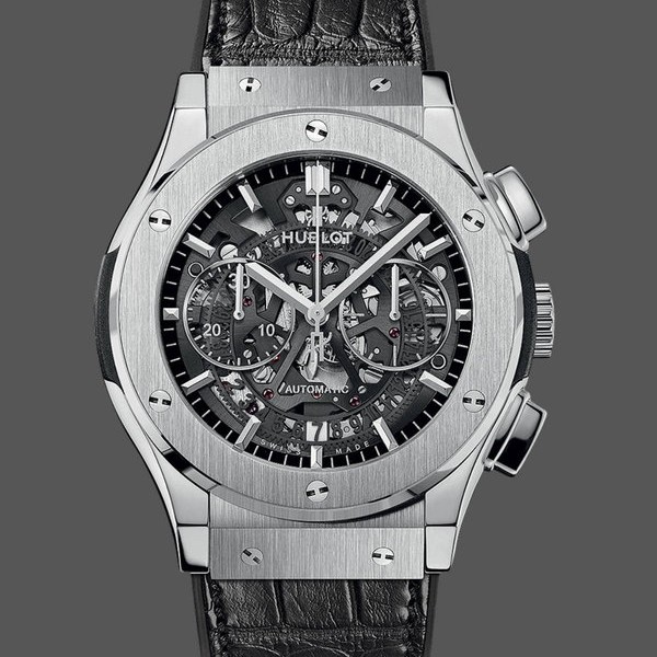 Mens Hublot Classic Fusion 45mm Ceramic & Titanium - 525.NX.0170.LR Black Replica Watch Image
