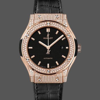 Super Clone Men's Hublot Classic Fusion 42MM 542.OX.1181.LR.1704 Black
