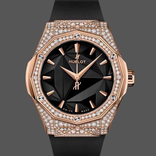 Unisexs Hublot Classic Fusion 40mm Ceramic & Steel - 550.OS.1800.RX.1604.ORL19 Black Replica Watch Image