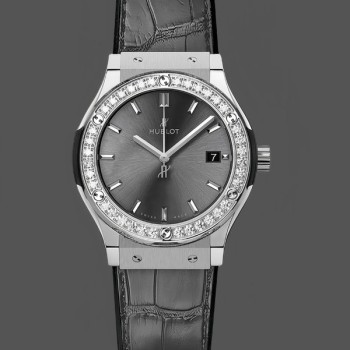 Super Clone Women's Hublot Classic Fusion 33MM Grey Lady  581.NX.7071.LR.1104 Grey