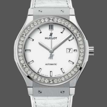 Super Clone Women's Hublot Classic Fusion Automatic 42mm - 542.NE.2010.LR.1204 White