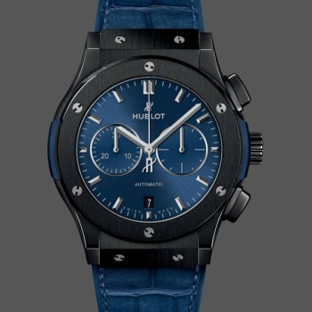Super Clone Men's Hublot Classic Fusion Chronograph-541.CM.7170.LR, 45mm, Men’s Blue