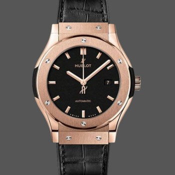 Super Clone Men's Hublot Classic Fusion King Gold 542.OX.1181.LR 42mm Black