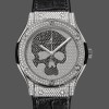 Mens Hublot Classic Fusion Skull Titanium Full Pave 511.NX.9000.LR.1704.SKULL 45mm Black / Diamonds Replica Watch Image