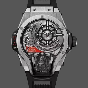 Super Clone Men's Hublot MP-09 Tourbillon-Bi-Axis, Titanium, 909.NX.1120.RX, 45mm Silver