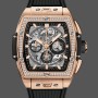 Super Clone Men's Hublot Spirit of Big Bang King Gold with Diamonds 42MM 642.OX.0180.RX.1104 Skeleton