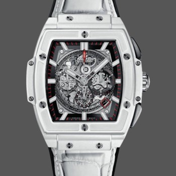 Super Clone Men's Hublot Spirit of Big Bang-641.HX.0173.LR, White Ceramic, 42mm Skeleton Dial