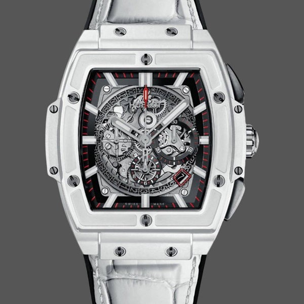 Mens Hublot Spirit of Big Bang-641.HX.0173.LR, White Ceramic, 42mm Skeleton Dial Replica Watch Image