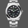 Super Clone Men's Rolex Air-King 40mm Men's-116900-Stainless Steel-Black Arabic Dial Blue