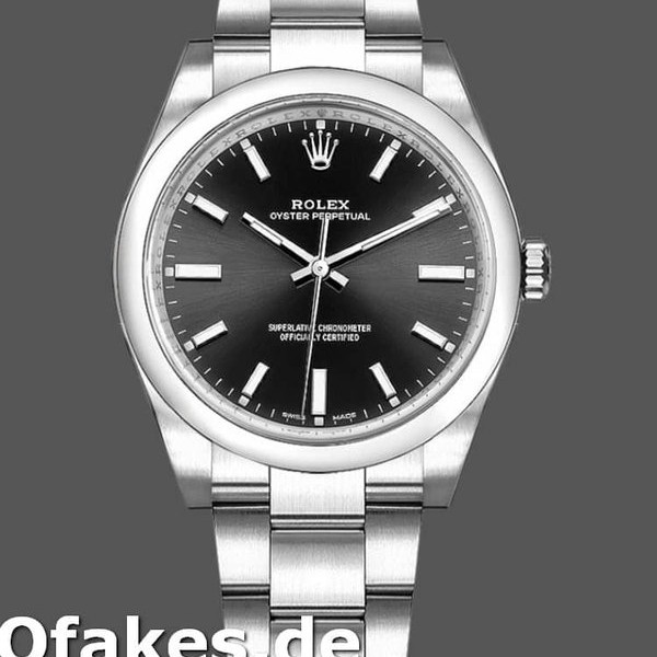 Super Clone Unisex's Rolex Oyster Perpetual Air‑King-114200, 34mm, Black Index Dial, Unisex Black
