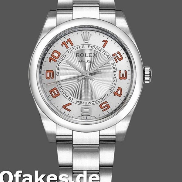 Super Clone Unisex's Rolex Oyster Perpetual Air‑King 114200-34mm, White Grape Index Dial, Unisex Concentric Silver