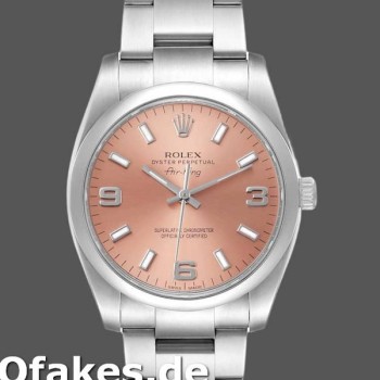 Super Clone Unisex's Rolex Oyster Perpetual Air‑King 114200-34mm, Salmon Dial, Unisex Salmon