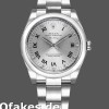 Super Clone Unisex's Rolex Oyster Perpetual Air-King 34mm Unisex-114200-Silver Dial Silver