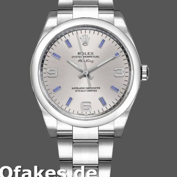 Super Clone Unisex's Rolex Oyster Perpetual Air‑King-114200, 34mm, Silver Dial, Unisex Silver