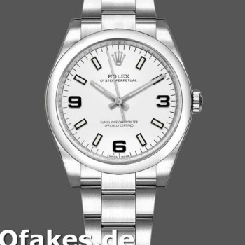 Super Clone Unisex's Rolex Oyster Perpetual Air-King 34mm Unisex-114200-White Dial-Automatic Automatic:life waterproof, Swiss: 30 meters, TOP: 100 meters
