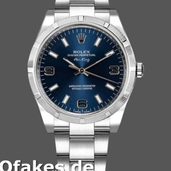 Super Clone Unisex's Rolex Oyster Perpetual Air‑King-114210, 34mm, Blue Dial, Unisex Blue