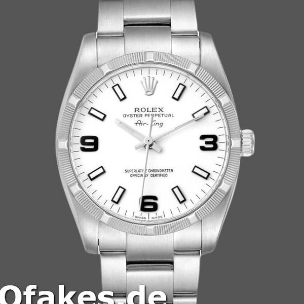 Super Clone Unisex's Rolex Oyster Perpetual Air‑King-114210, 34mm, White Dial, Unisex White