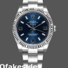 Super Clone Unisex's Rolex Oyster Perpetual Air-King 34mm Unisex-114234-Blue Dial-Fluted White Gold Bezel Blue