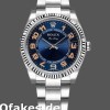 Super Clone Unisex's Rolex Oyster Perpetual Air-King 34mm Unisex-114234-Blue Dial-Stainless Steel Oyster Blue