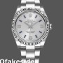 Super Clone Unisex's Rolex Oyster Perpetual Air-King 34mm Unisex-114234-Blue Hour Markers-Silver Dial Silver