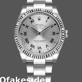 Super Clone Unisex's Rolex Oyster Perpetual Air-King 34mm Unisex-114234-Silver Dial Silver