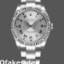 Super Clone Unisex's Rolex Oyster Perpetual Air-King 34mm Unisex-114234-Silver Dial Silver