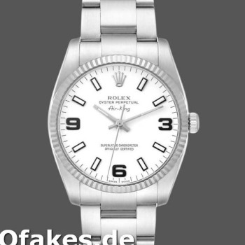 Super Clone Unisex's Rolex Oyster Perpetual Air‑King-114234, 34mm, White Arabic Dial, Unisex White