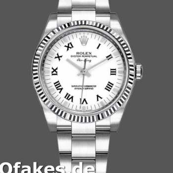 Super Clone Unisex's Rolex Oyster Perpetual Air-King 34mm Unisex-114234-White Dial White