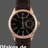 Super Clone Men's Rolex Cellini Date 39mm Men's-50515-Brown Leather-Black Index Dial Black