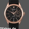 Super Clone Men's Rolex Cellini Date 39mm Men's-50515-Rose Gold-Black Index Dial Black<br />