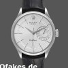 Super Clone Men's Rolex Cellini Date 39mm Men's-50519-Black Leather-Silver Dial Silver