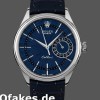 Super Clone Men's Rolex Cellini Date-50519, 39mm, Blue Dial, Blue Leather Strap, Men’s Blue