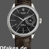 Super Clone Men's Rolex Cellini Date 39mm Men's-50519-Brown Leather-Black Dial Black<br />