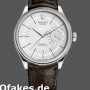 Super Clone Men's Rolex Cellini Date 39mm Men's-50519-Brown Leather-Silver Dial Silver