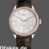 Super Clone Men's Rolex Cellini Date 39mm Men's-50515-Rose Gold-Silver-Crocodile Leather Strap White