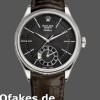 Super Clone Men's Rolex Cellini Dual Time 39mm Men's-50529-Black Dial-Brown Leather Strap Black